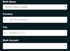 Fill up details for Withdrawal